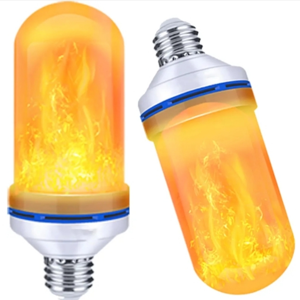 2 Pack LED Flickering Fire Flame Light Bulbs 4 Modes